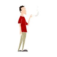 cartoon annoyed smoker N10
