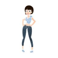 cartoon pretty woman N280