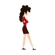 cartoon annoyed woman N187