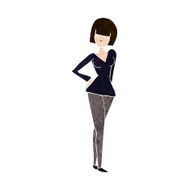 cartoon pretty woman N281
