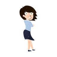 cartoon happy woman N260