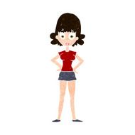cartoon surprised woman N236