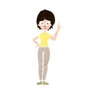 cartoon woman explaining her point N36