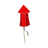 cartoon old wooden firework N10