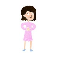 cartoon happy woman N261