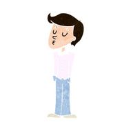 cartoon calm man N10