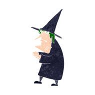 cartoon ugly old witch N10