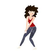 cartoon woman posing N33