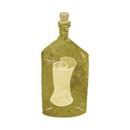 cartoon letter in bottle N10