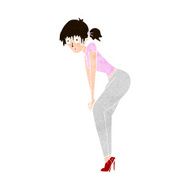 cartoon woman posing N34