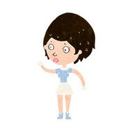 Cartoon Woman Waving N339
