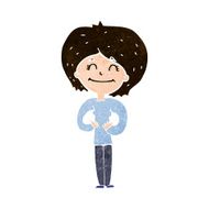 cartoon happy woman N262