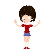 cartoon woman explaining her point N37