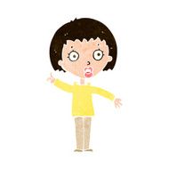 cartoon woman explaining her point N38