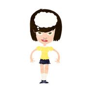 cartoon woman with idea N259