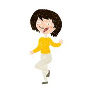cartoon laughing woman N10
