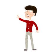 Cartoon Man Pointing N212
