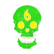 cartoon mystic skull N14