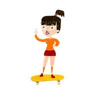 cartoon skater girl N10