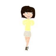 cartoon happy woman N263