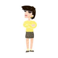 cartoon annoyed woman N188