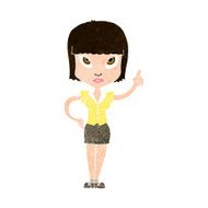cartoon pretty girl with idea N29