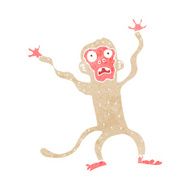 cartoon frightened monkey N10