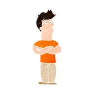 cartoon man with folded arms N32