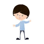 cartoon unhappy boy N59