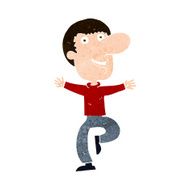 cartoon happy man N482
