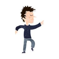 Cartoon Man Pointing N213