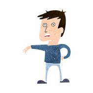 cartoon man making camp gesture N31