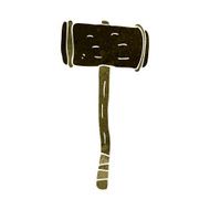 Cartoon Wooden Hammer N16