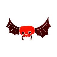 cartoon spooky skull bat N11