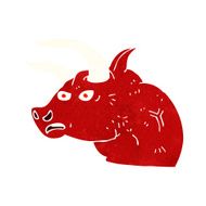 cartoon angry bull head N7