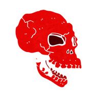 cartoon spooky skull N167