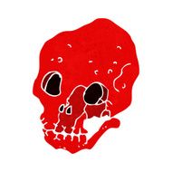 cartoon spooky skull N168