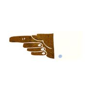 cartoon pointing hand N49