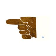 cartoon pointing hand N50