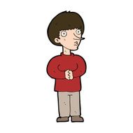 cartoon nervous man N153
