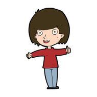 cartoon happy woman N265