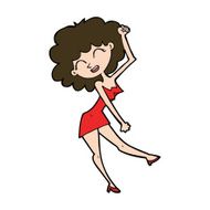 cartoon dancing woman N50