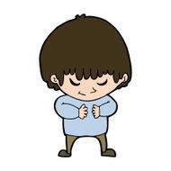 cartoon shy boy N21