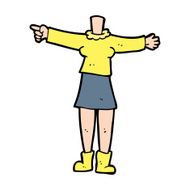 cartoon female body (add photos or mix and match cartoons) N240