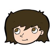cartoon female face N149