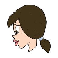 cartoon pretty female face N95