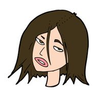 cartoon annoyed woman N190
