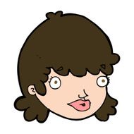 cartoon staring girl N9