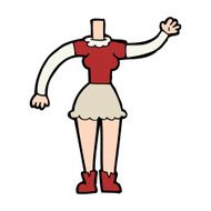 cartoon female body (add photos or mix and match cartoons) N242