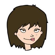 cartoon smiling woman N12